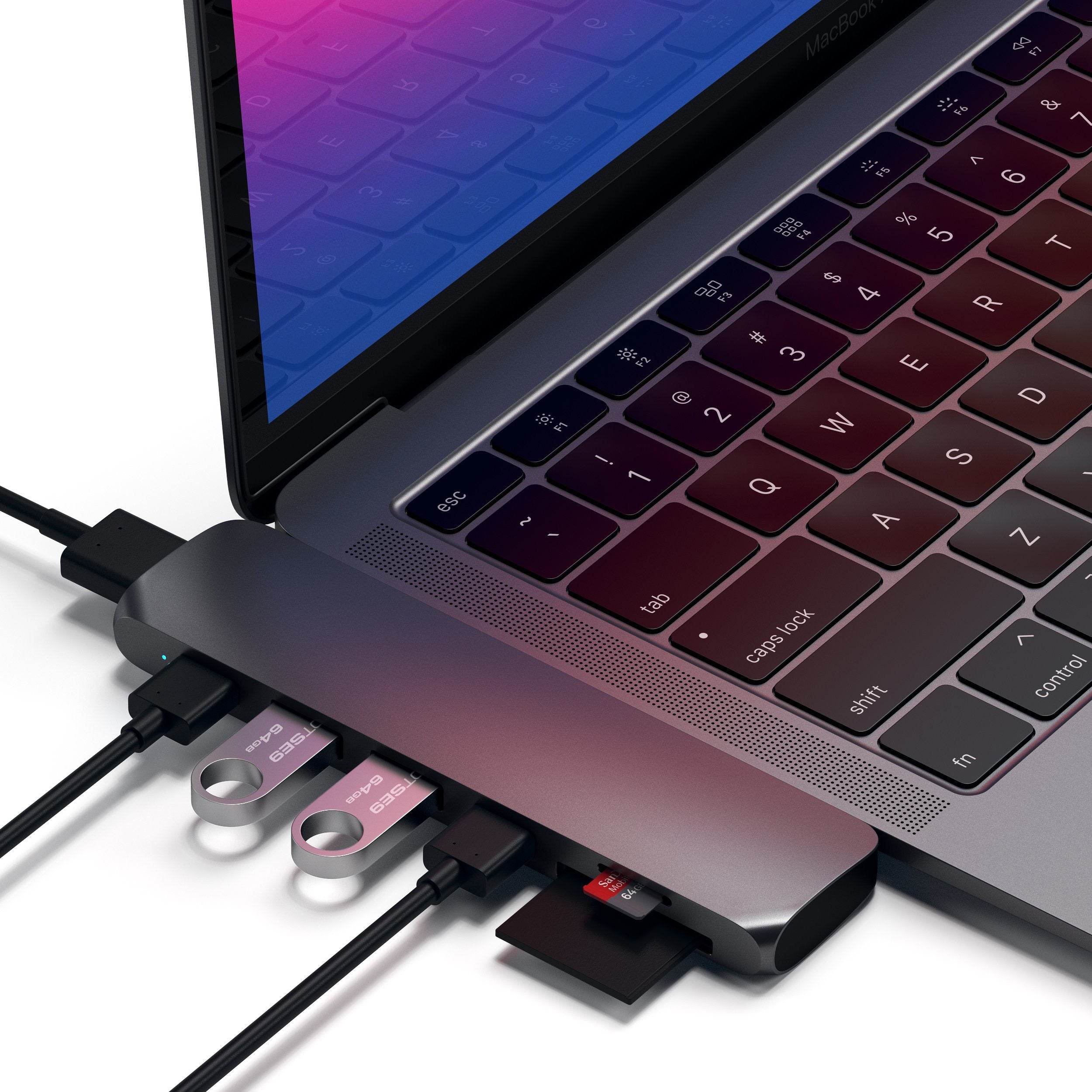 USB C Hub 8 in 1 for MacBook Pro-Air Dual Type C Adapter with Thunderbolt 3, Converters, Accessories