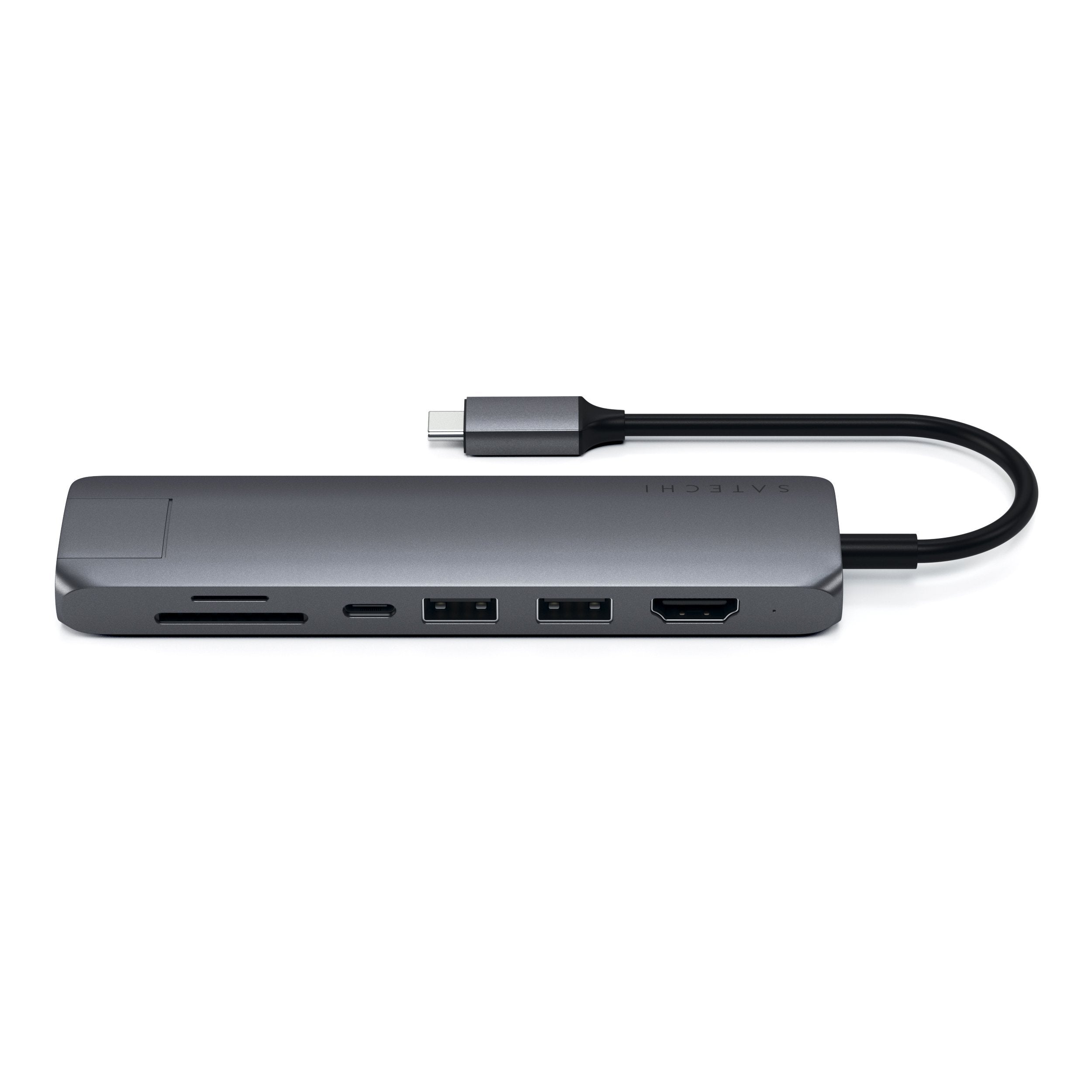 Satechi Type-C Multi-Port Adapter V2-4K HDMI, Ethernet, USB-C, SD/Micro,  USB 3.0 MacBook Pro, MacBook Air, Windows Laptops Space Gray ST-TCMA2M -  Best Buy