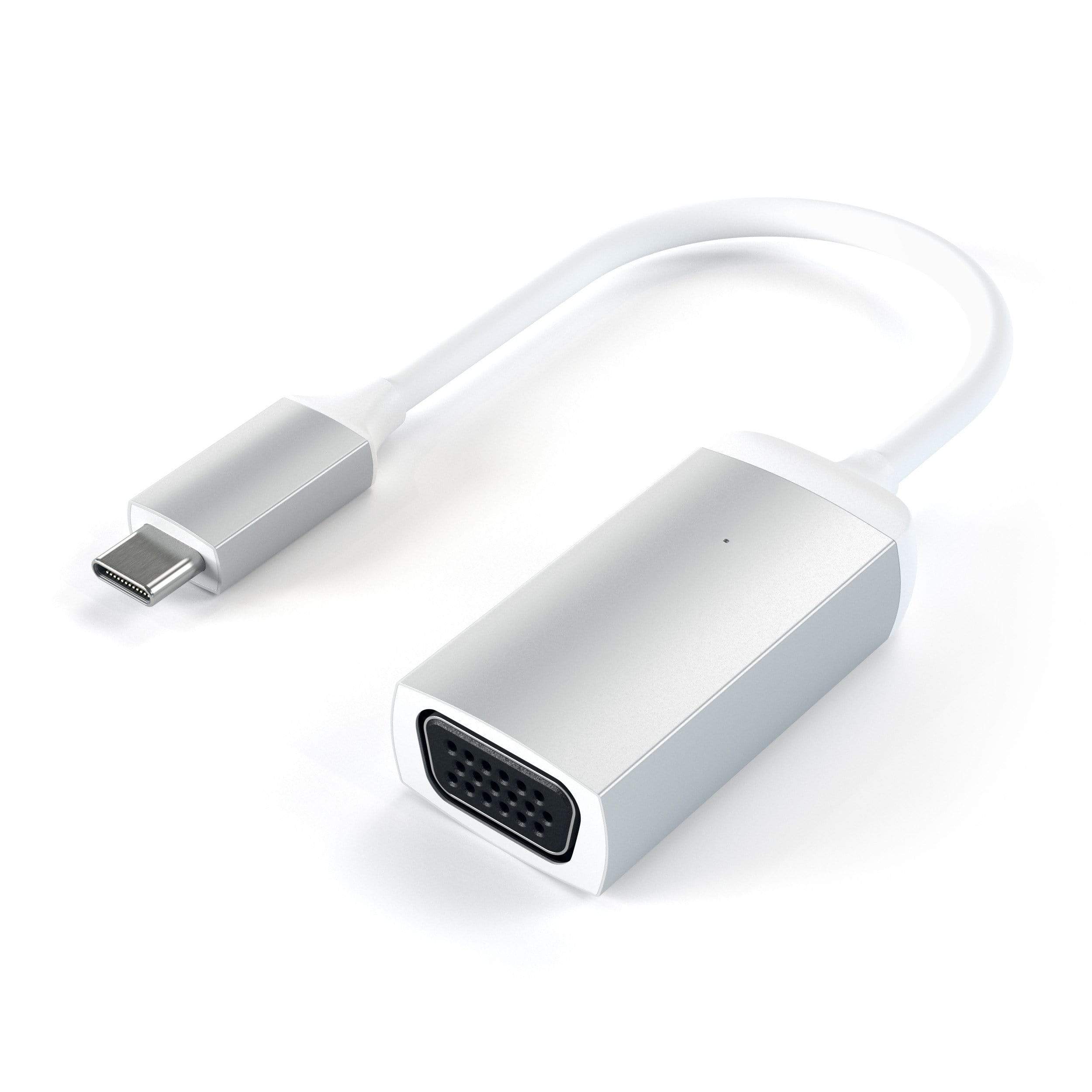 Type-C to VGA 1080p 60Hz USB-C Cable Adapter Adapters Satechi Silver 