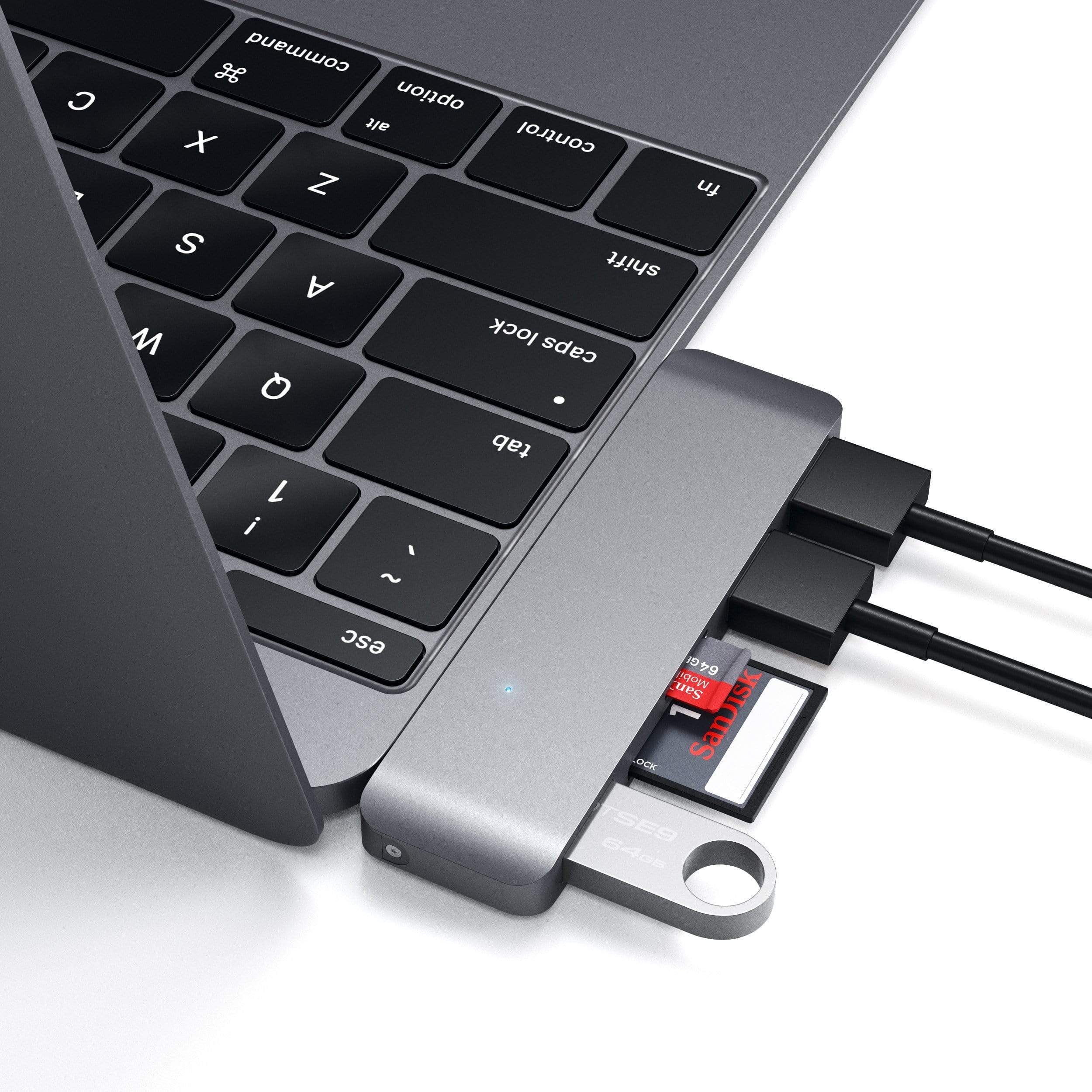 Type-C USB 3.0 3-in-1 Combo Hub USB-C Satechi Space Gray