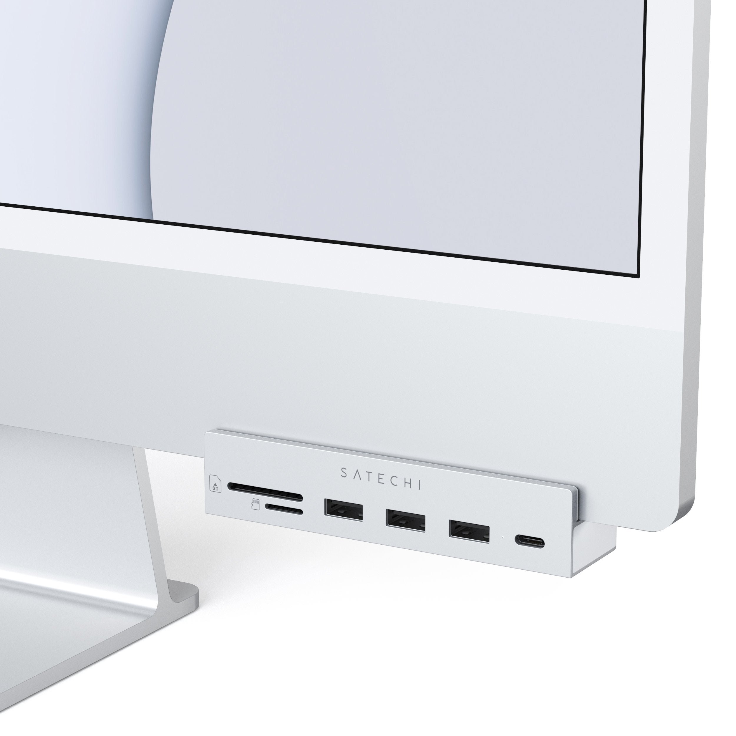 Satechi Hub iMac 24'' USB C vers USB C, 3 USB, Lecteur carte SD / Micro-SD  Argent - Câble & Adaptateur - LDLC