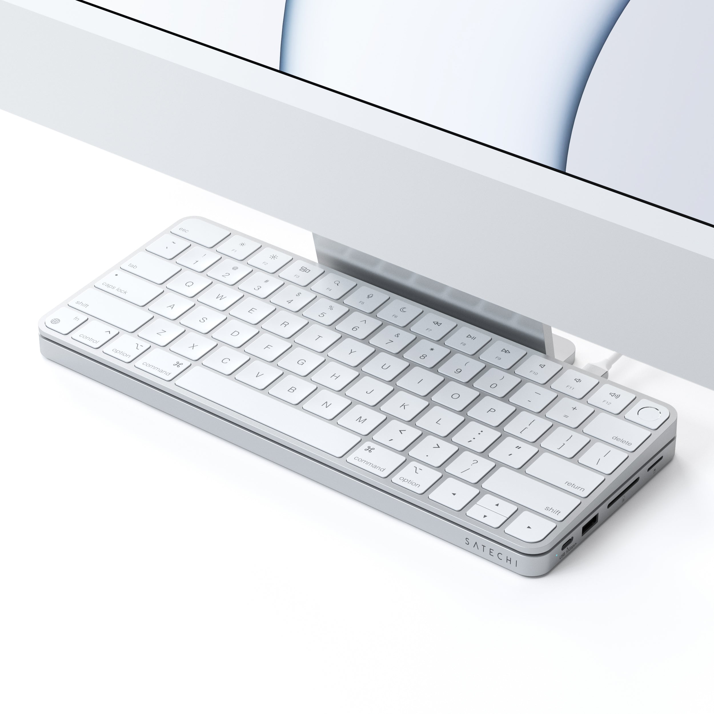 Hub iMac 24'' Multiports avec Lecteur Disque Dur SSD, Design Ultra-slim,  Satechi - Bleu - Français
