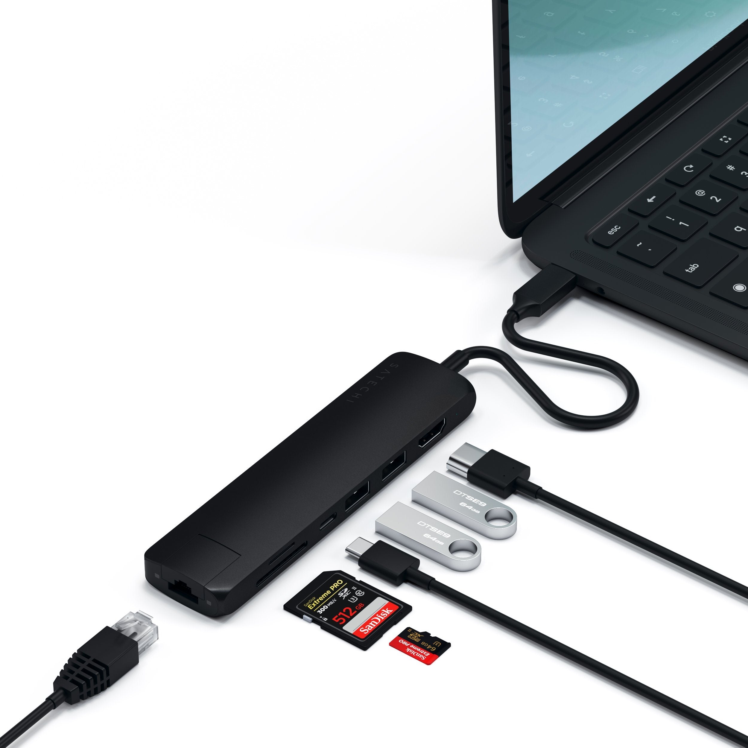 SATECHI Adaptateur USB-C Hybrid multiport - Gris - Station d'accueil PC  portable - Garantie 3 ans LDLC