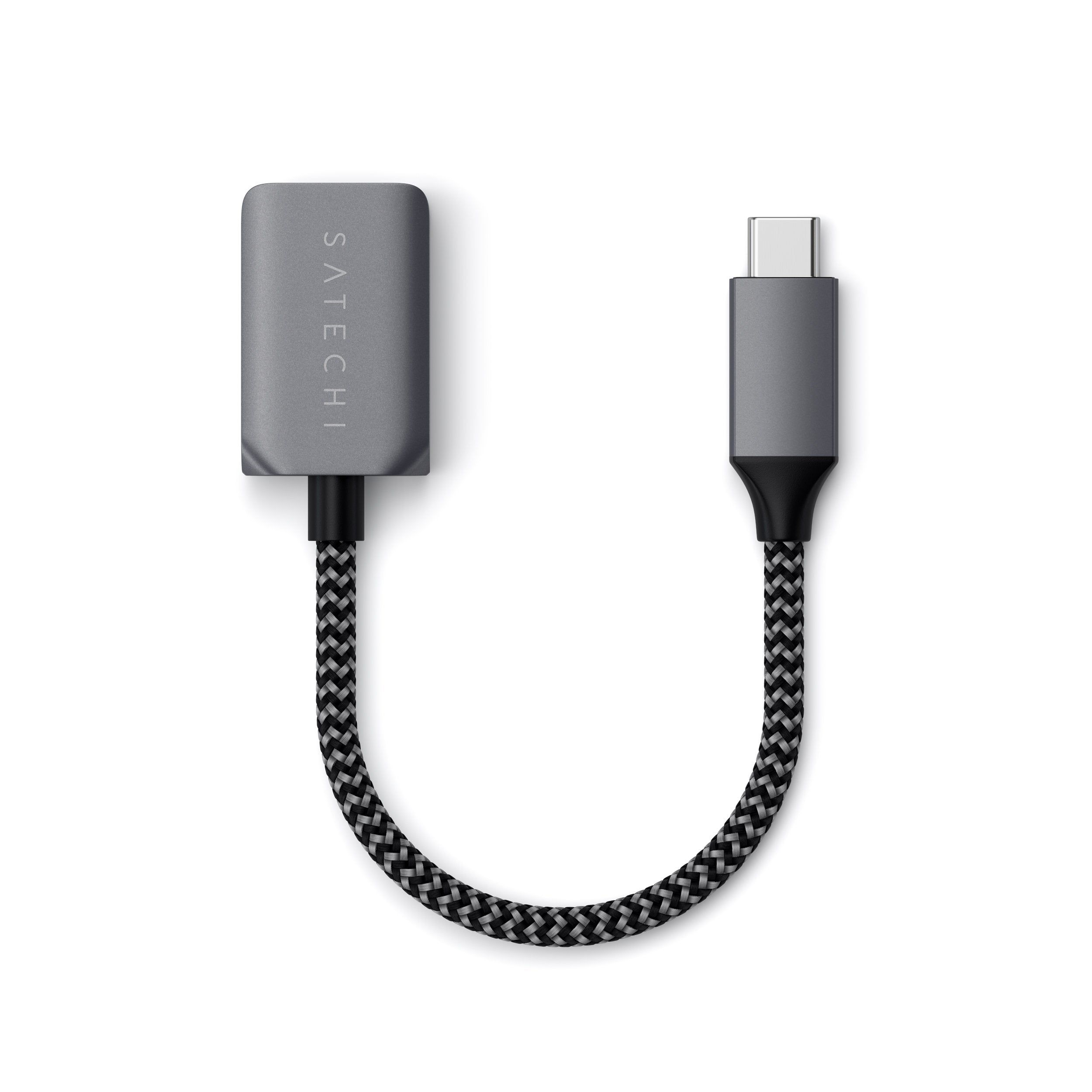 Satechi Aluminium USB-A to USB-C Adapter (Space Grey) - JB Hi-Fi