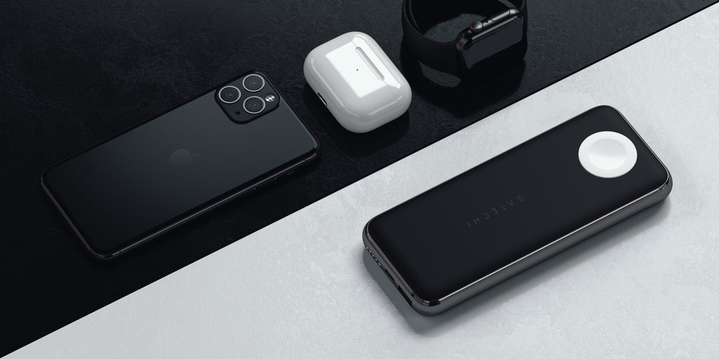 Quatro Wireless Power Bank Portable Charger Satechi