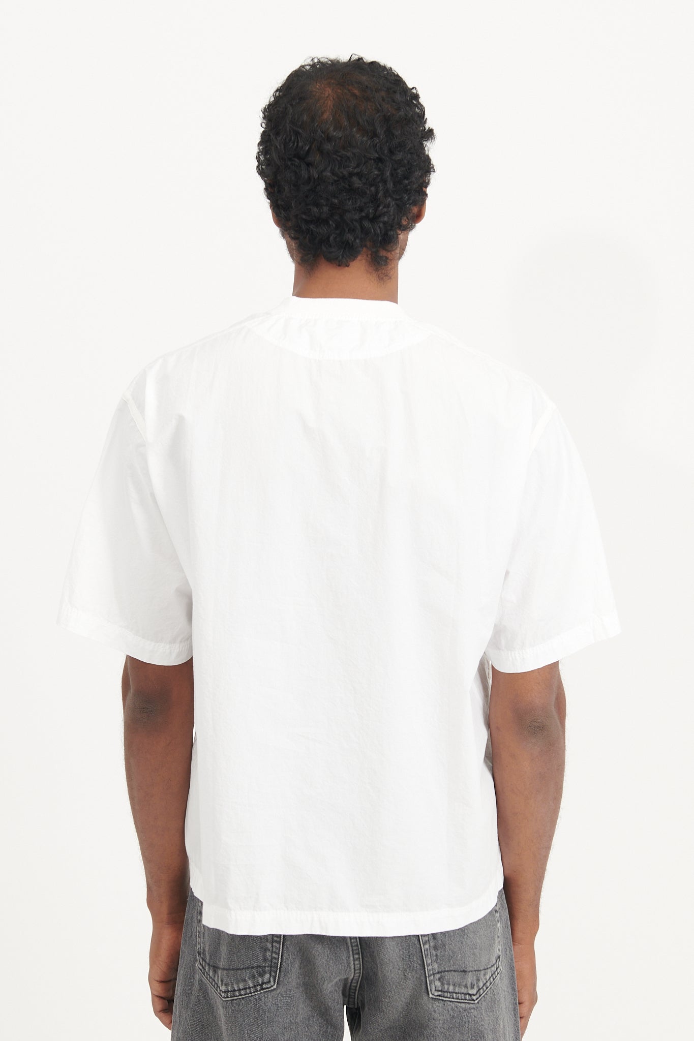 Typewriter Cloth Pullover Shirt - White