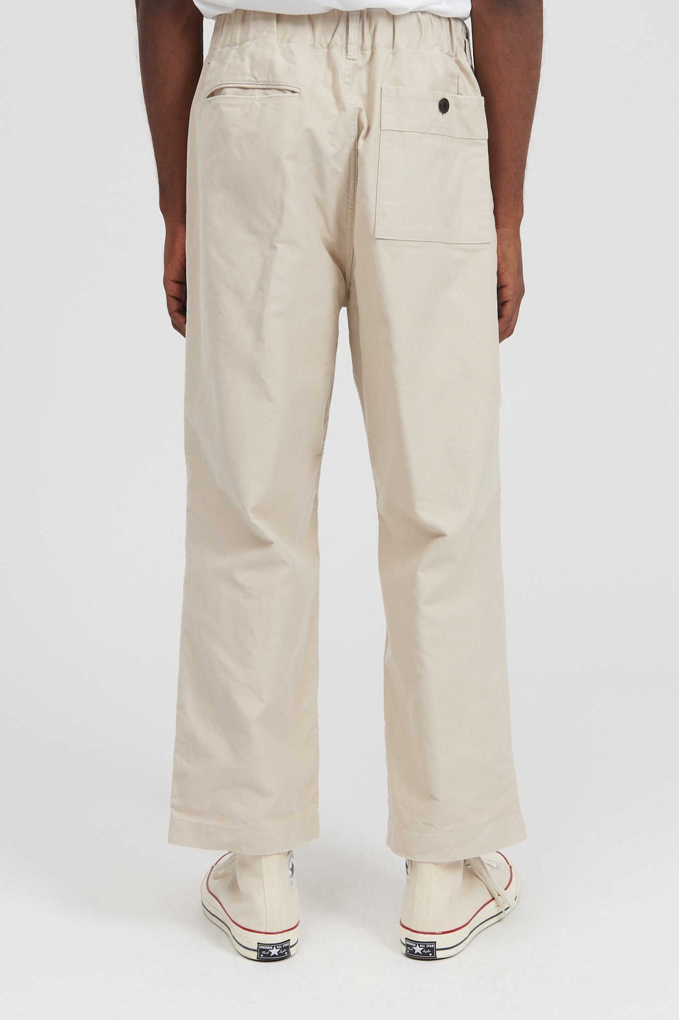 Moleskin Tucked Pants - Ecru