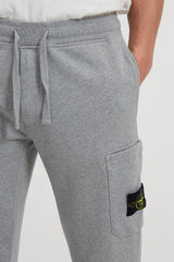 64551 Cotton Fleece Garment Dyed Jogging Sweat Pants - Melange Grey