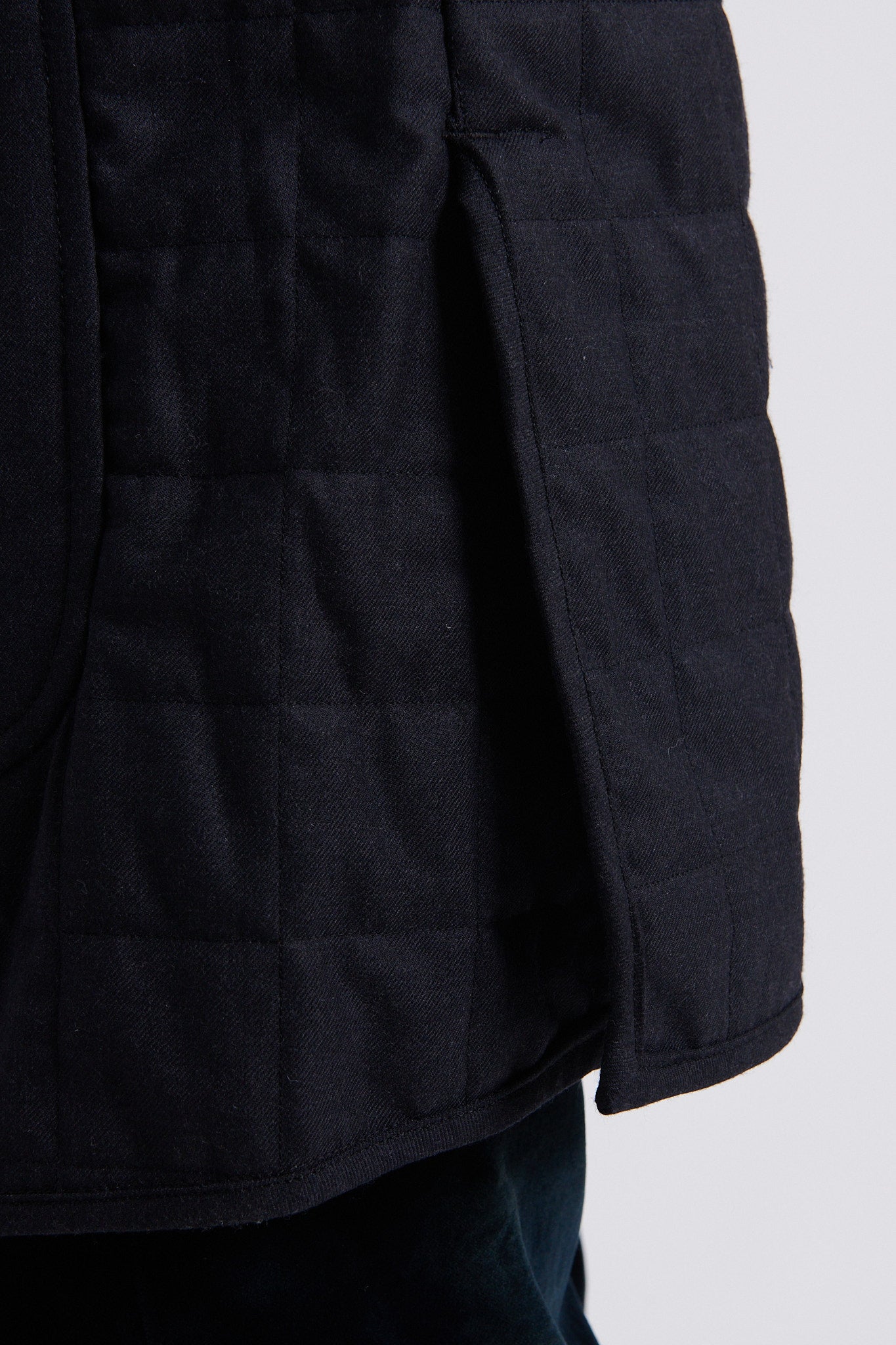 Quilting Coat Wool - Charcoal