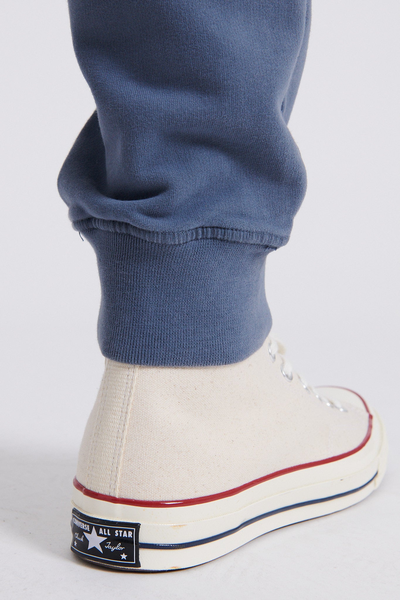 64520 Brushed Cotton Fleece Sweat Pants - Mid Blue