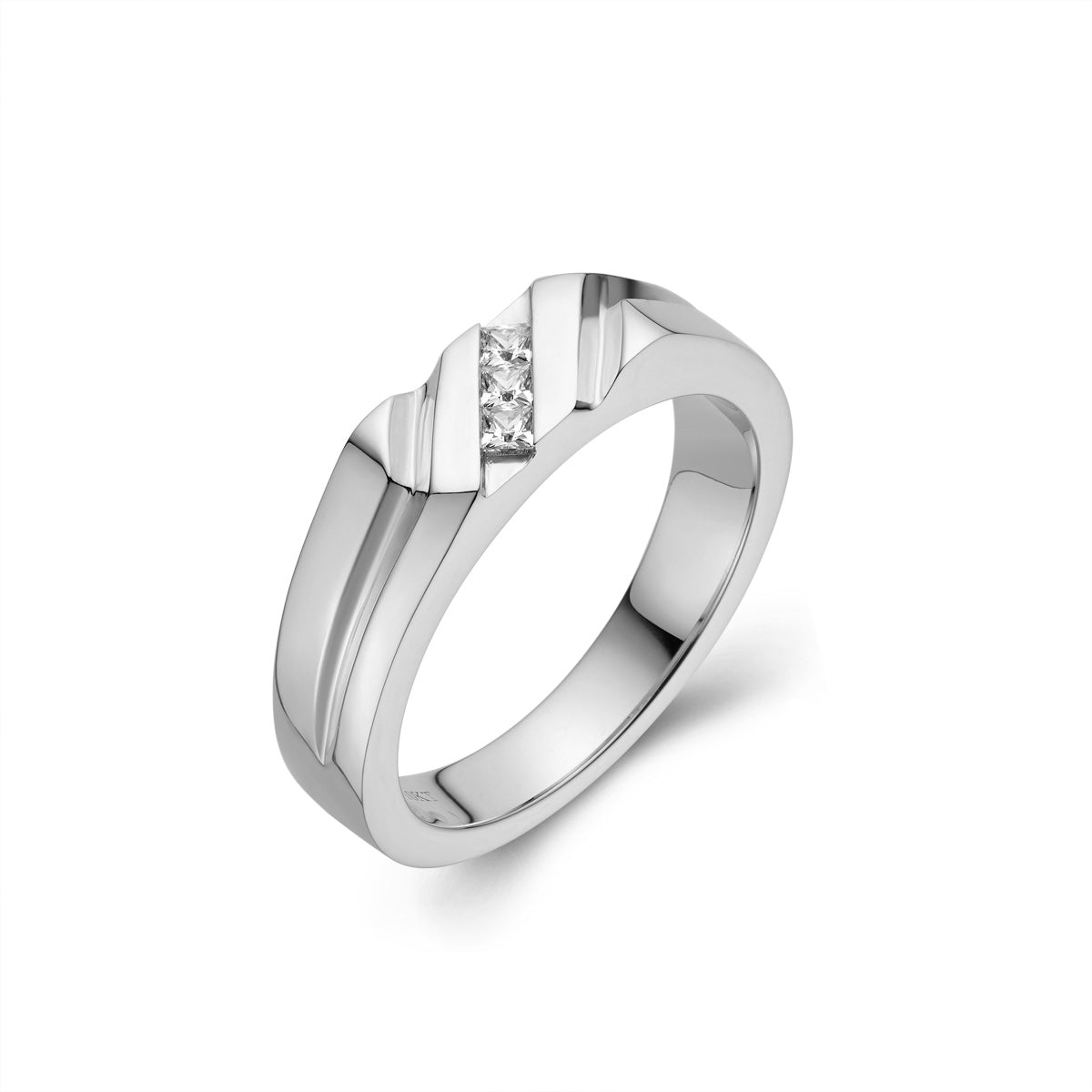 CaratLane 18k White Gold and Diamond Jason for Him Ring : Amazon.in: Fashion