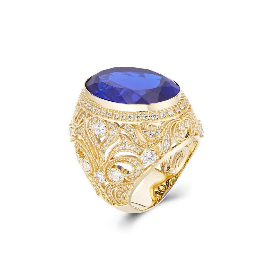 TANISHA FASHIONS-Chakri / Polo Big Gold Ring for Jarkan Base, Aari  Embroidery Maggam Work 8MM Beads & Bead Assortments