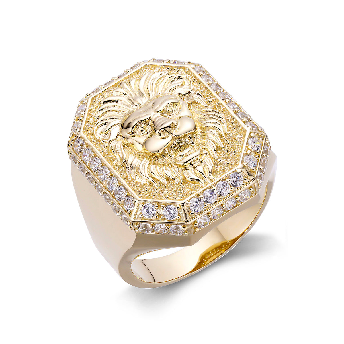 HZMAN Gold Lion Head Ring for Men's Norse Lion India | Ubuy