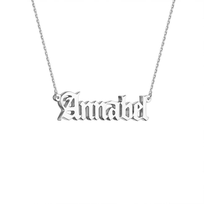 Carrie Bradshaw Necklace with ANY name / Silver Nameplate necklace
