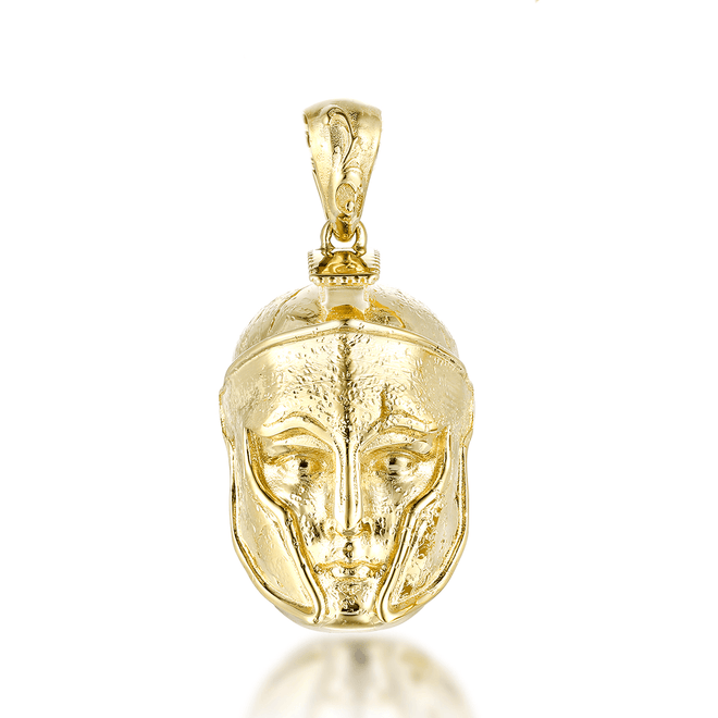 Spartan Pendant by Proclamation Jewelry, Gold Mens Spartan Necklace