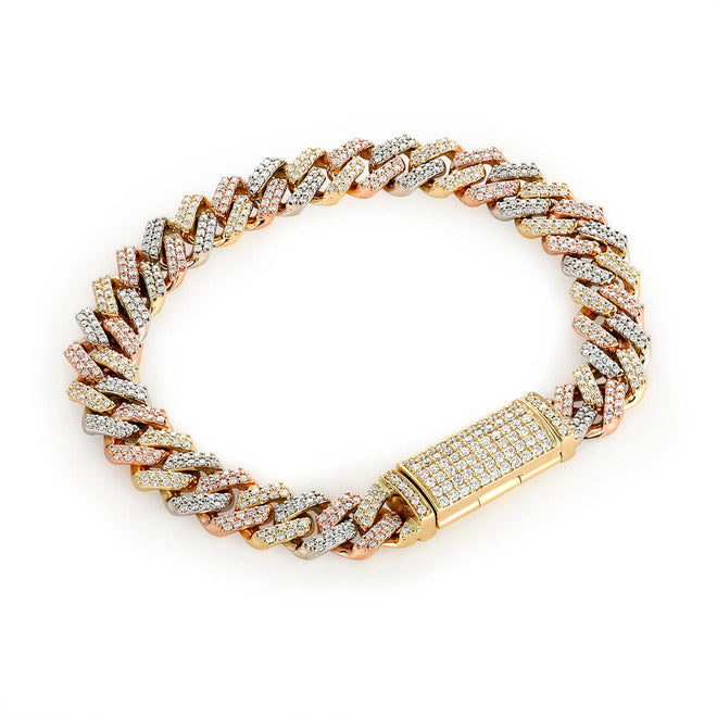 Stretch Miami Cuban Link Ring - 10kt, 14kt & 18kt Gold | Lirys Jewelry 10kt Gold / White