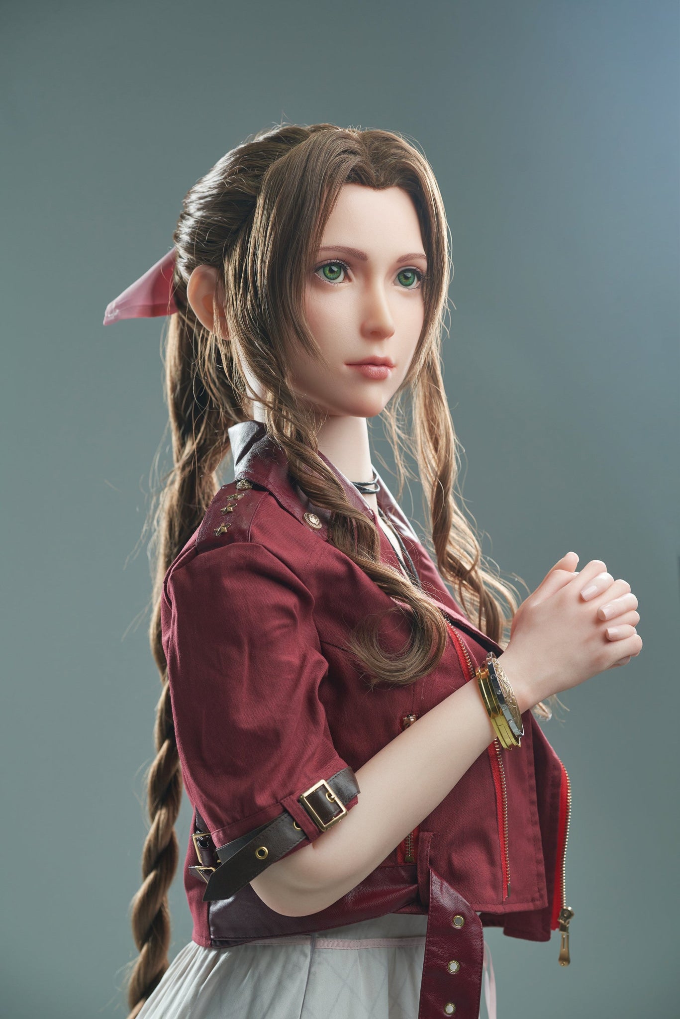 Image of Aerith Lady 167cm / 5ft6 D-Cup Silicone Sex Doll - Game Lady Doll