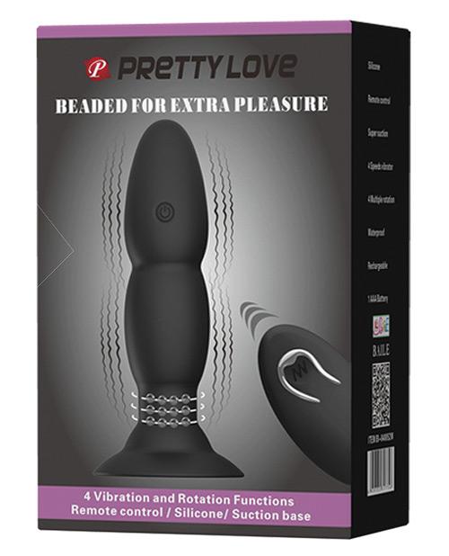 Pretty Love Remote Control Beaded Plug 4 Function - Black