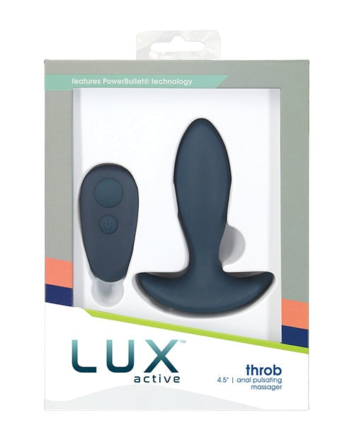 Lux Active Throb Anal Pulsating Massager W-remote - Dark Blue