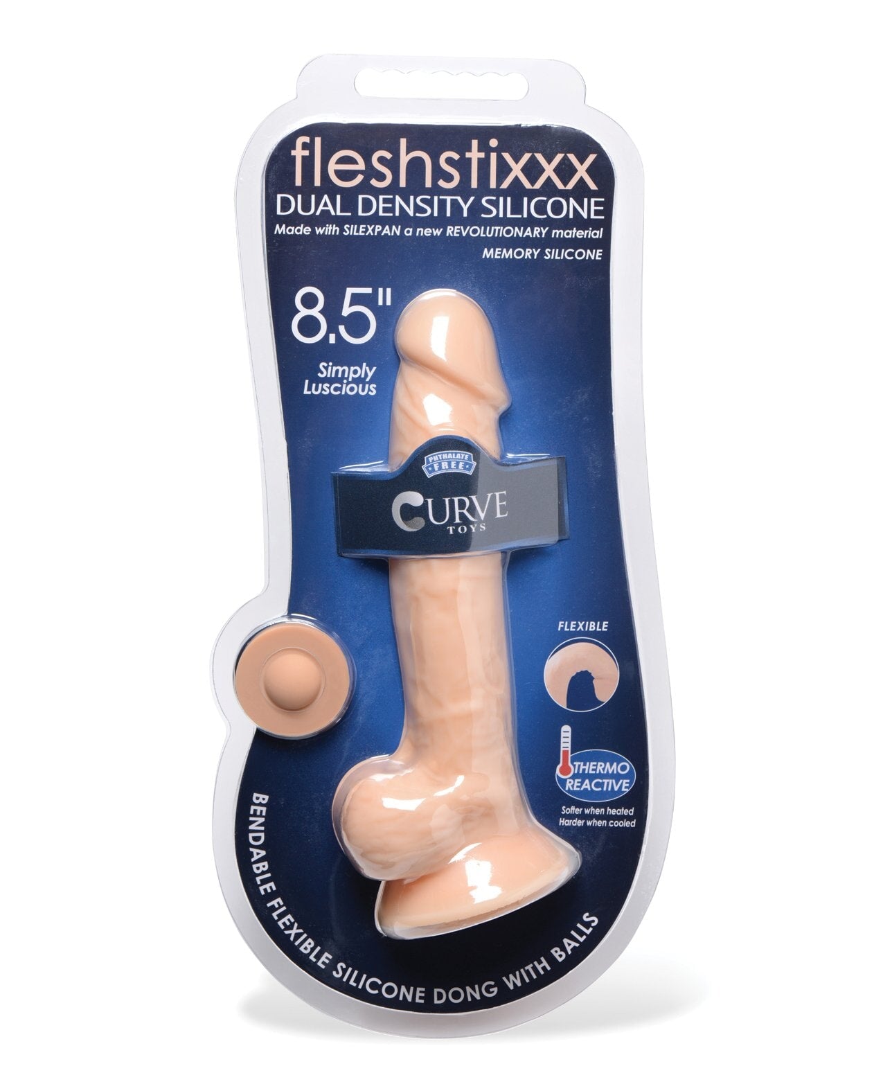 Curve Novelties Fleshstixxx 8.5" Dong W/balls