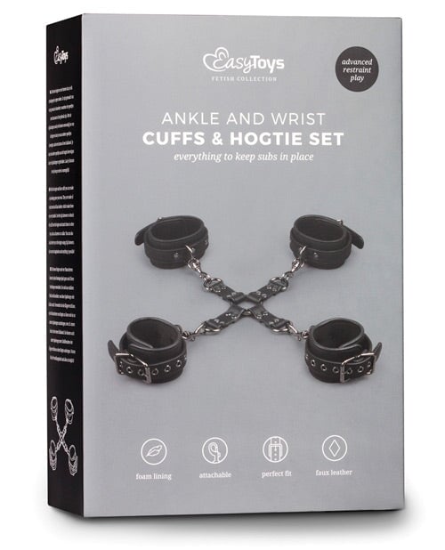 Easy Toys Hogtie W-hand & Anklecuffs - Black