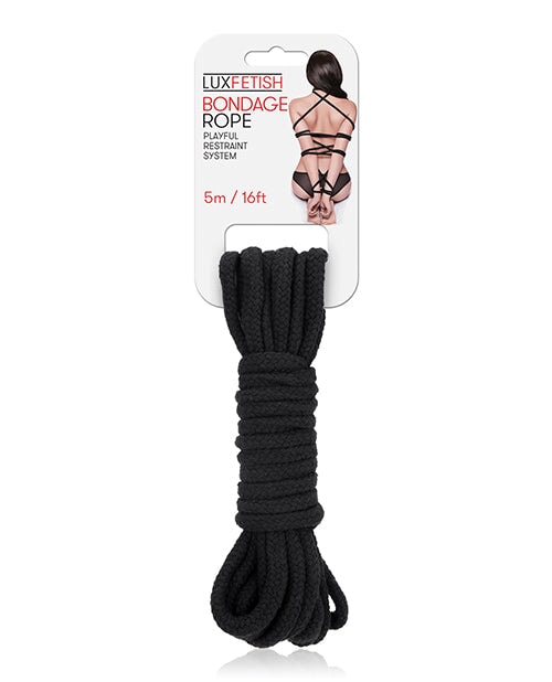 Lux Fetish Bondage Rope - Black