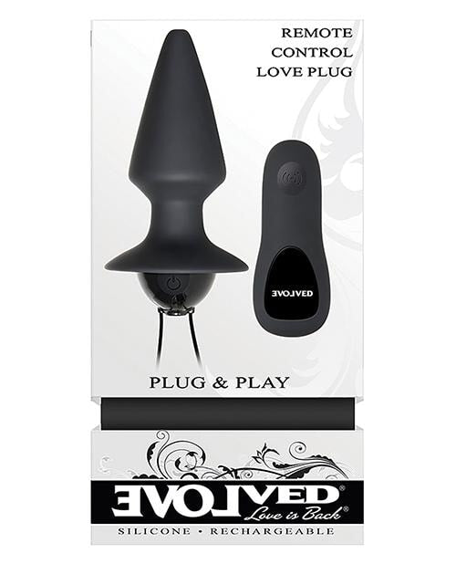 Evolved Plug & Play Remote Anal Plug - Black