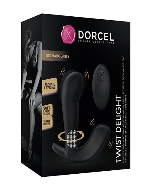 Dorcel Twist Delight Rotating Head W-beads - Black