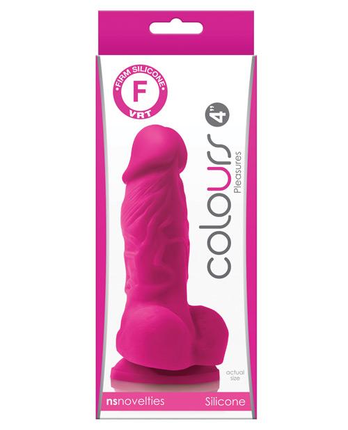 Colours Pleasures 4" Dong W/balls & Suction Cup