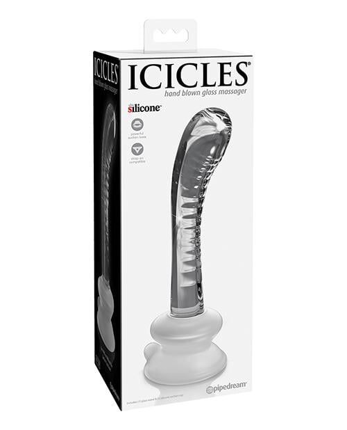 Icicles No. 88 Hand Blown Glass G-spot Massager W-suction Cup -  Clear