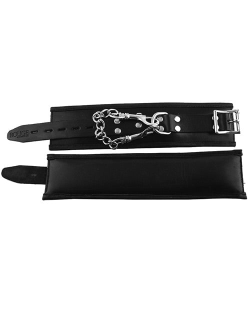 Rouge Padded Leather Wrist Cuffs