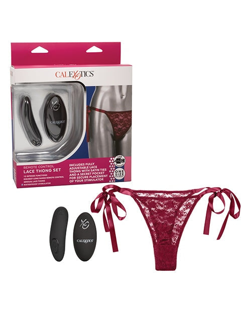 Remote Control Lace Thong Set