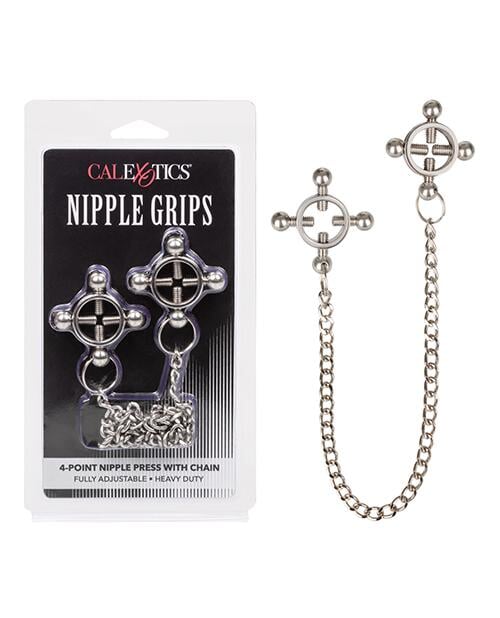 Nipple Grips 4 Point Nipple Press W-chain - Silver