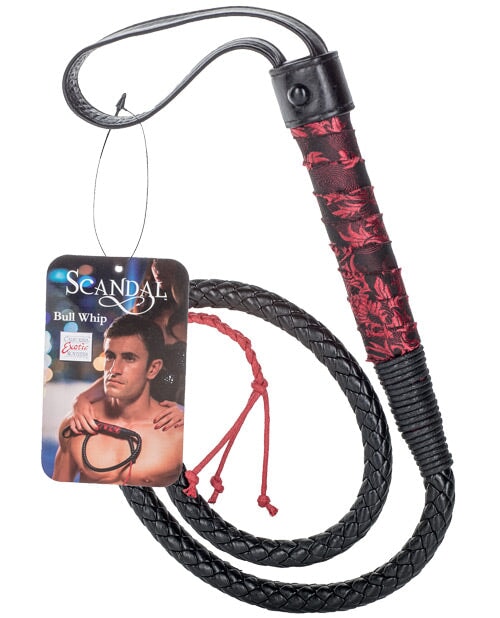 Scandal Bull Whip - Black-red