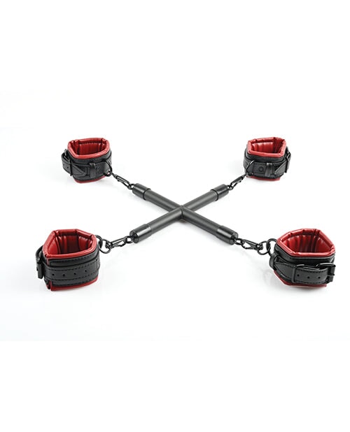 Saffron Hog Tie & Cuff Set - Red-black