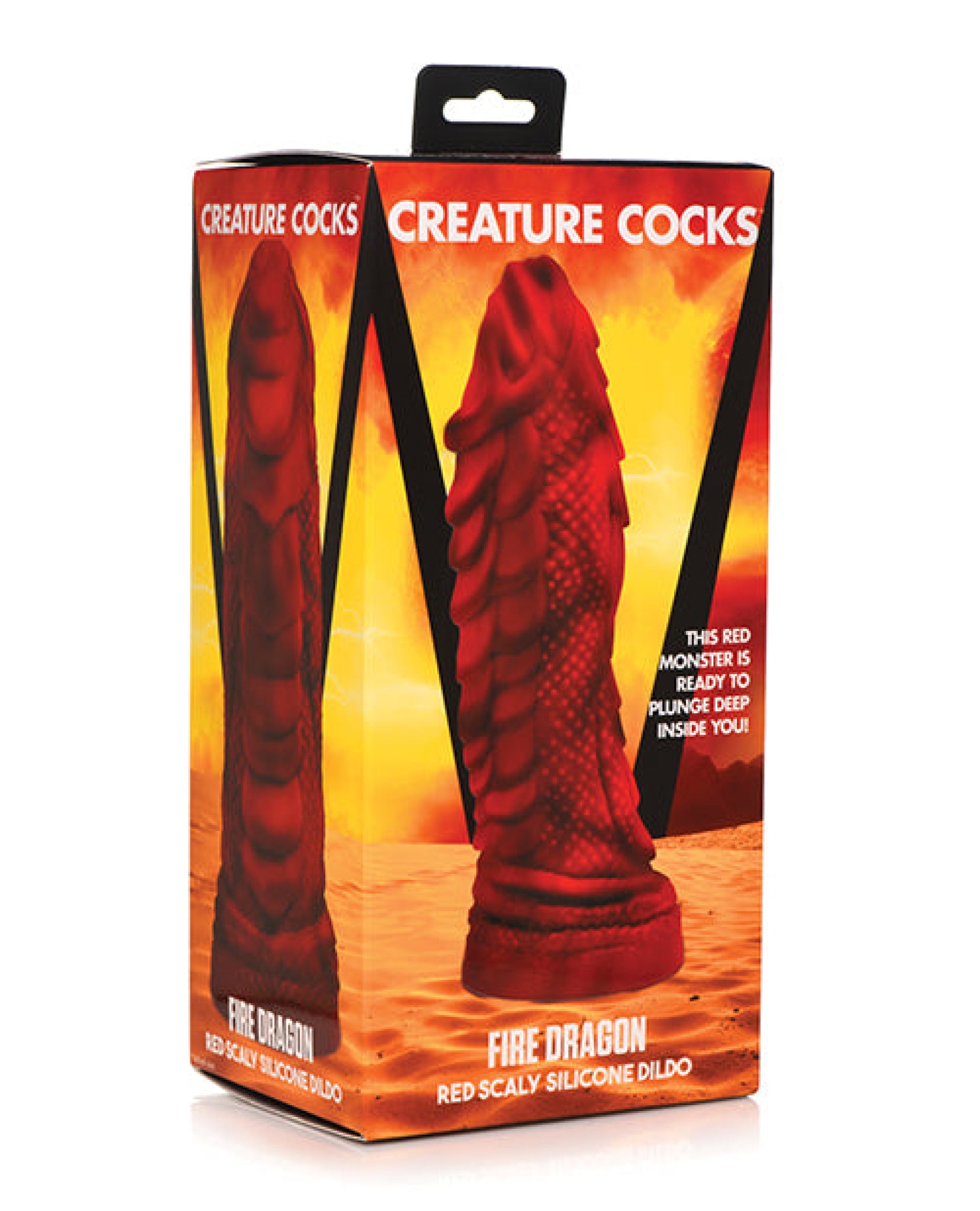 500px x 618px - Creature Cocks Fire Dragon Scaly Silicone Dildo - Red â€“ Joy Love Dolls