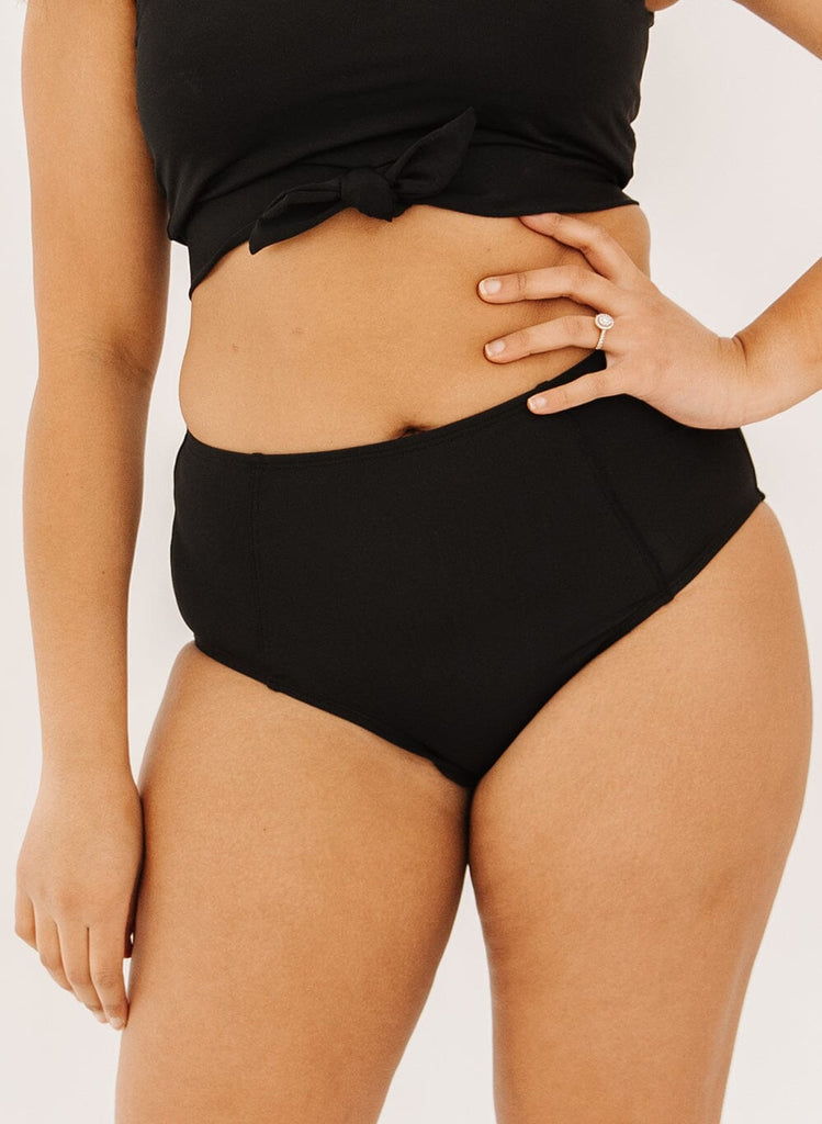 High-Waisted Boyshort Swim Bottoms