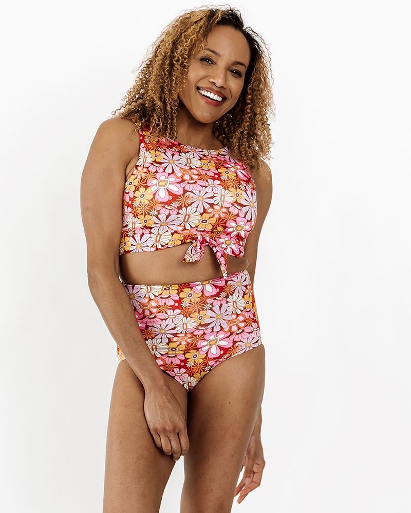 Flourish & Bloom Knotted Crop Swim Top