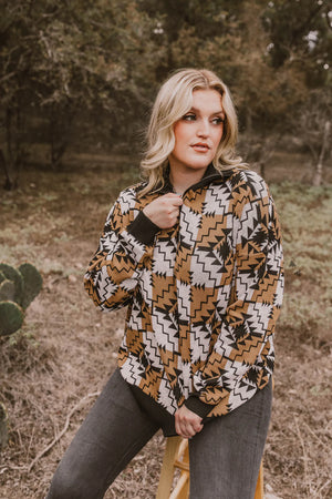Josey Wales Aztec Half Zip Sweater - Accessorize In Style