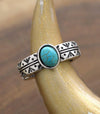Out to Sea Oval Stretch Fashion Ring - Turquoise
