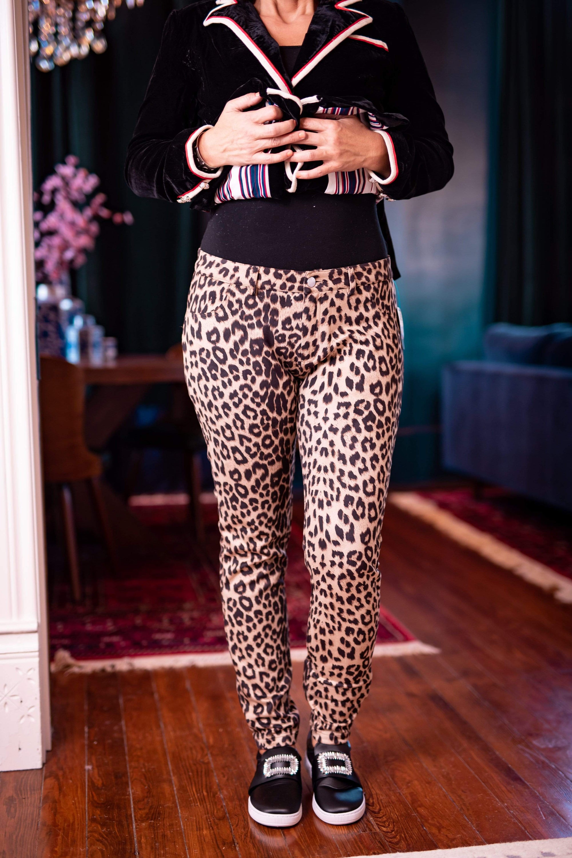 leopard jeggings