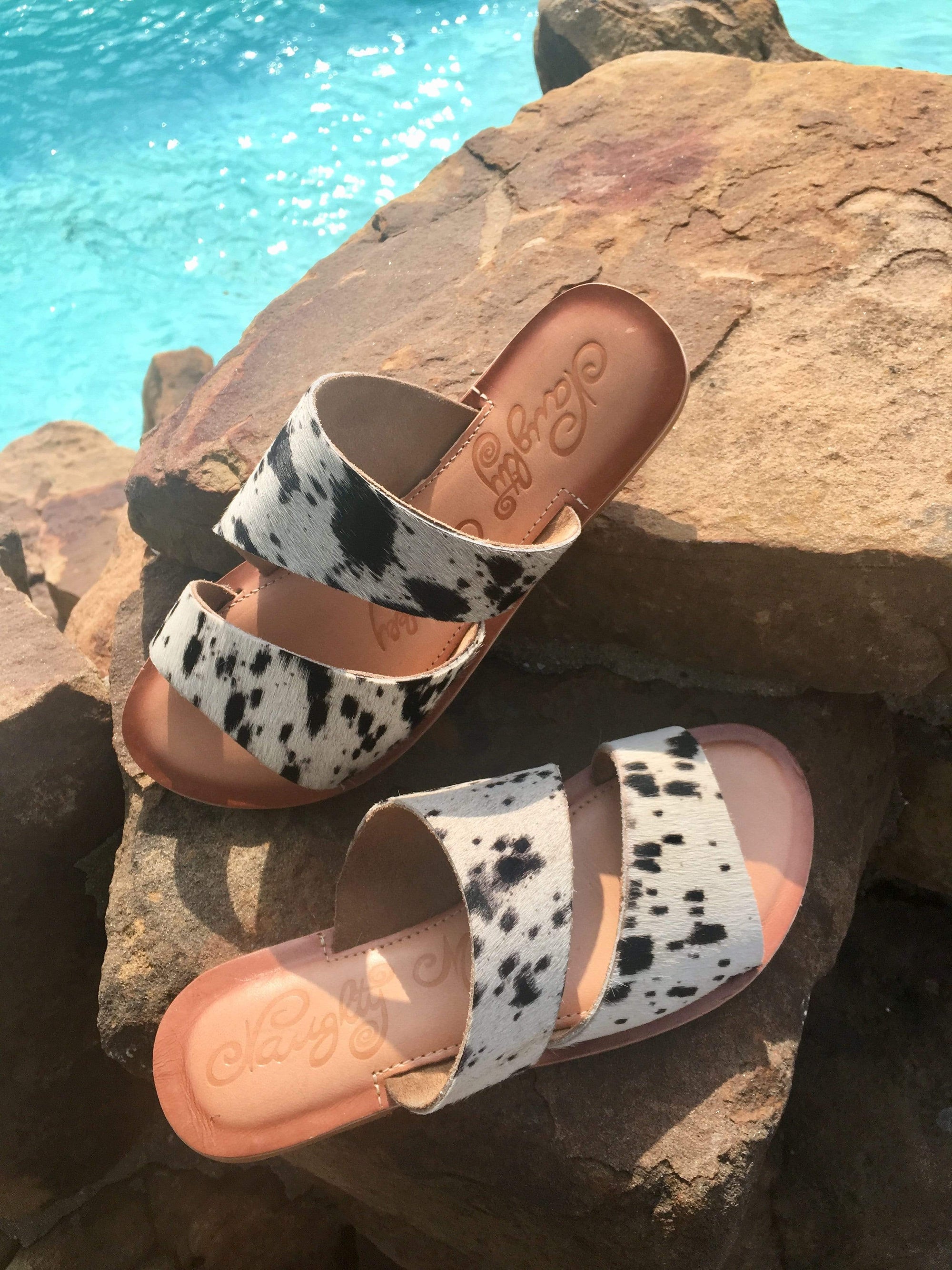 cowhide flats