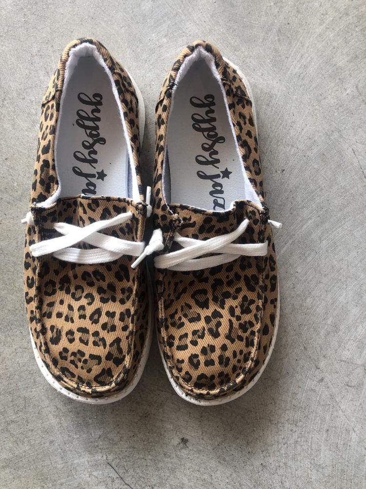 light leopard slip on sneakers