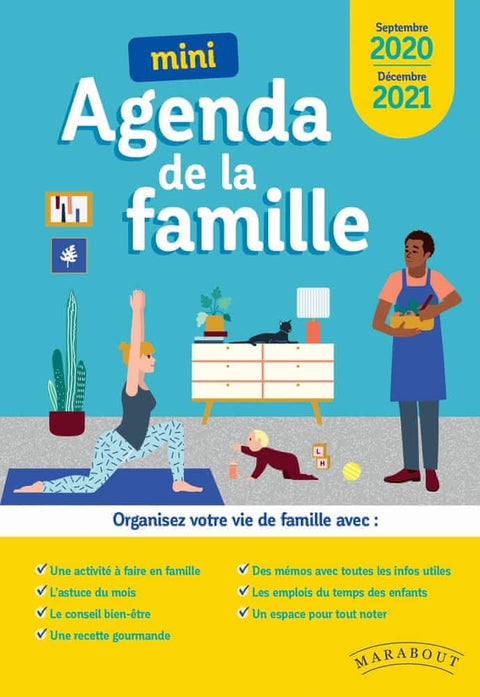 Mini agenda de la famille: Septembre 2020 - Décembre 2021