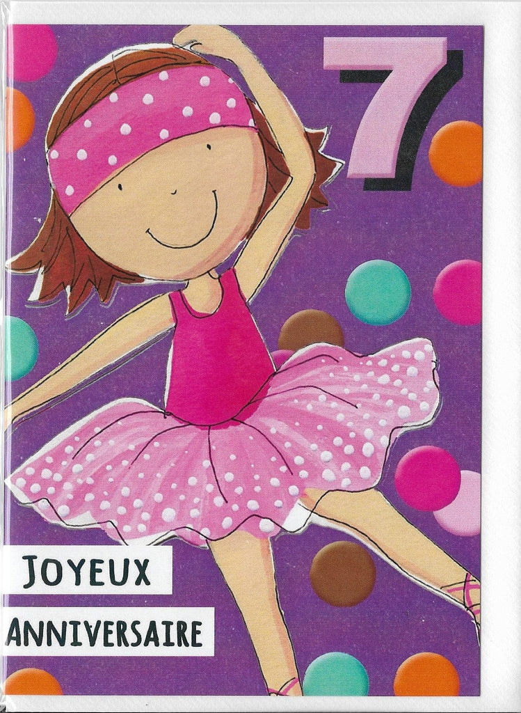  Carte  Anniversaire  Fille 7  Ans  Carte  De Paris