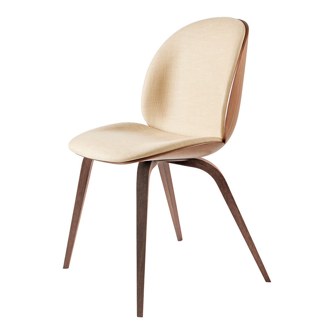 strip omvatten blijven Gubi Beetle Dining Chair - Front Upholstered - Wood Base - 3D Veneer Shell  by GamFratesi | Design Public