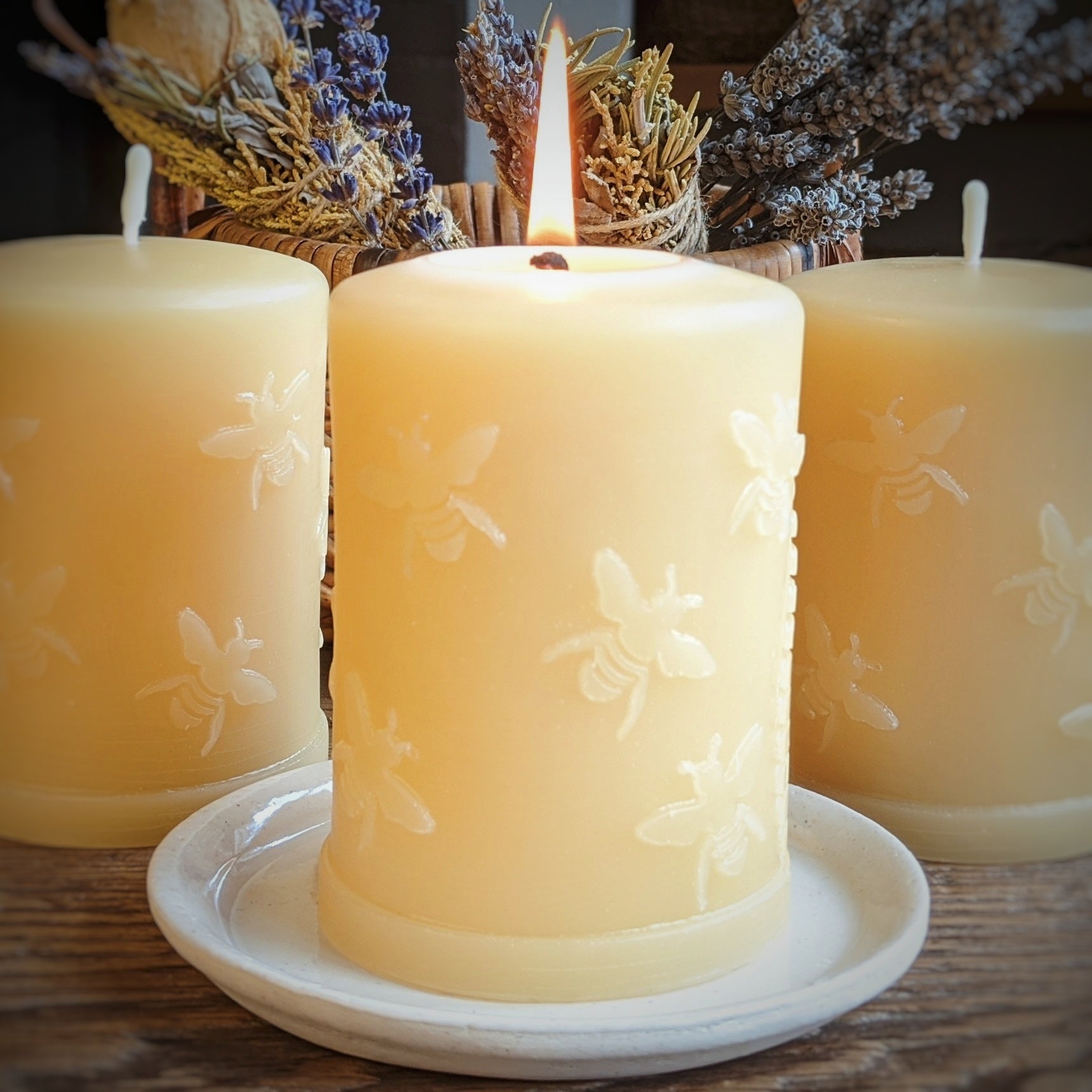 BEESWAX CANDLE: SKEP HIVE – Moon's Gold Apiary