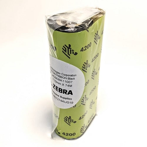 Zebra 4200 Premium Wax Thermal Transfer Ribbon 110mm X 74m Kingly Pte Ltd 8472