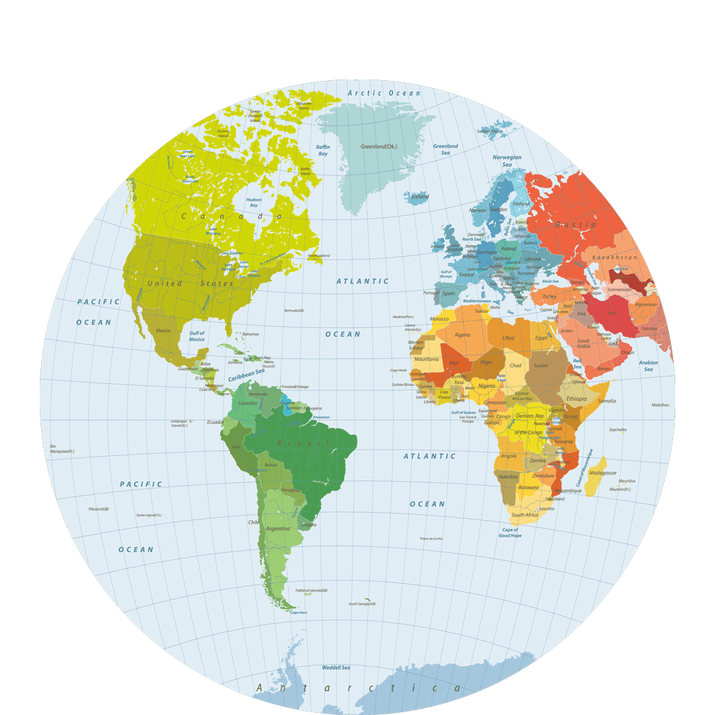 Round World Map Png - Hayley Drumwright