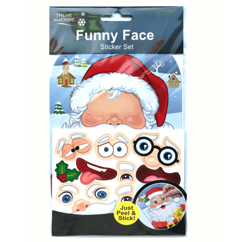 SANTA FUNNY FACE STICKER SET | Cheap Toys | PoundToy